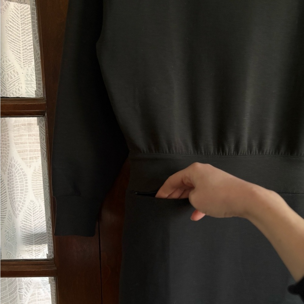 RHONE Black Dreamglow Long Sleeve Sweatshirt Dress - Picture 7 of 13